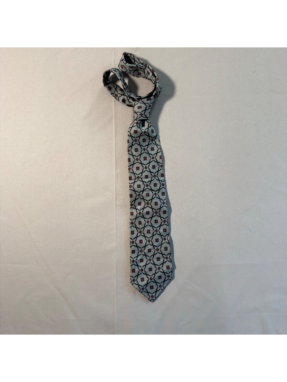 Bottega Veneta geometric pattern silk tie